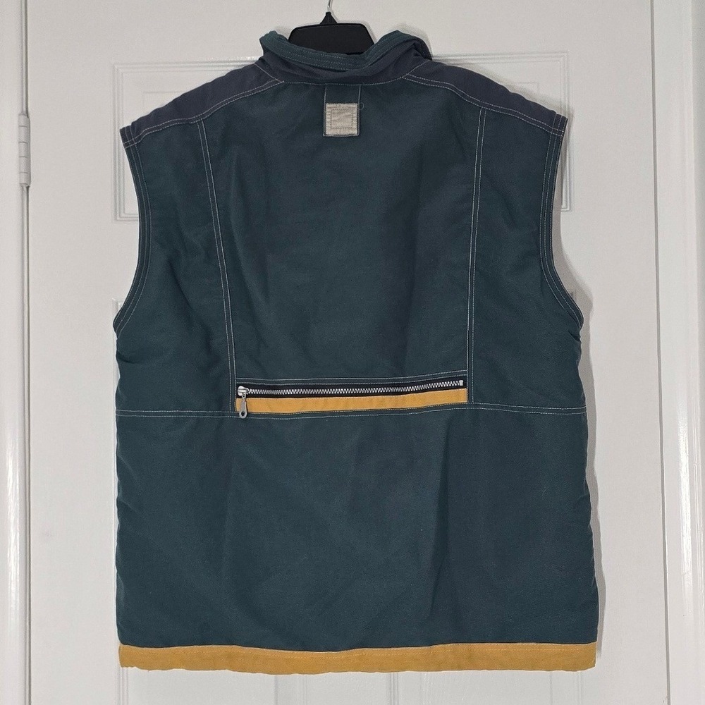Travel 2 Future Passenger Mens Forest Green Utility Gorpcore Zip Up Vest XL - Picture 2 of 6